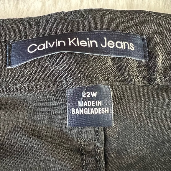 NEW Calvin Klein Women's Black High Rise Skinny Jeans Soft Repreve Plus Size 22W - Picture 3 of 10